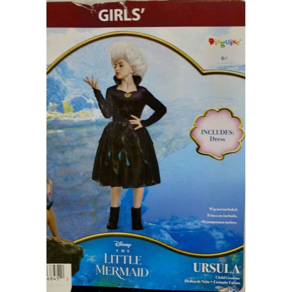 Disguise Girls Small (6-6X) Disneys Little Mermaid Ursula Halloween Costume - Picture 5 of 7